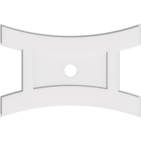 Ekena Millwork Haven Architectural Grade PVC Ceiling Medallion, 34"W x 22 5/8"H x 3"ID x 7 1/4"C x 1"P, One-Piece CMP34X22HN-03000 - main